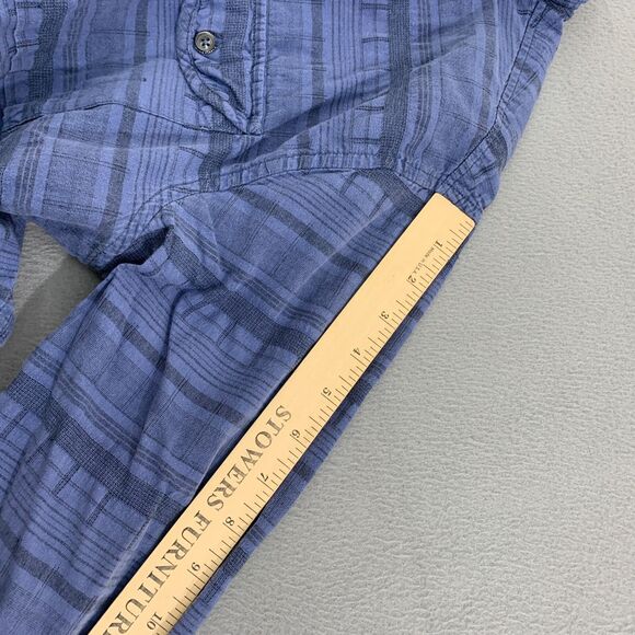 Vissla Button Shirt Mens Large Blue Long Sleeve Cotton - Picture 10 of 16